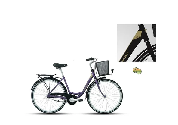 CARRARO TIFFANY 7.0 KADIN ŞEHİR BİSİKLETİ 500H KONTRA FREN 28 JANT NEX-7-V MAT SİYAH HARDAL ürün görseli