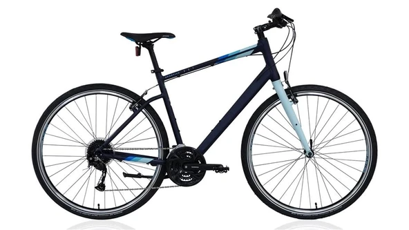 CARRARO SPORTIVE 327 ERKEK ŞEHİR BİSİKLETİ 520H V 28 JANT 27 VİTES MAT LACİVERT AÇIK MAVİ ürün görseli