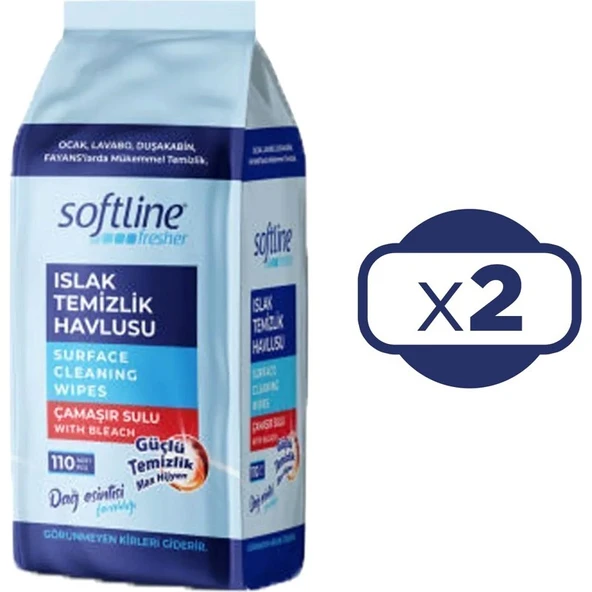 Softline Fresher Islak Temizlik Havlusu Çamaşır Sulu 108 Adet 2 Adet - Resim 2