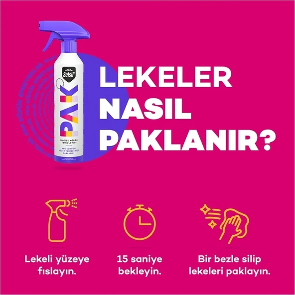 Selsil Pak Mucize Köpük Temizleyici Sprey 500 ml x 2 Adet - Resim 5