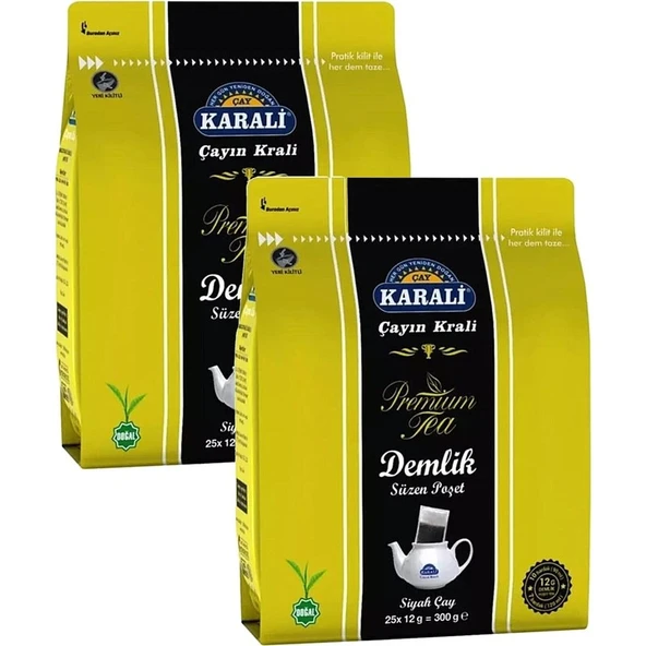 Karali Çay Premium Demlik Poşet Siyah Çay 25 Li 2 Adet ürün görseli