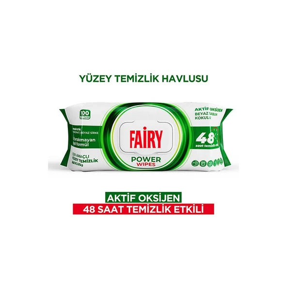 Fairy Yüzey Temizlik Havlusu Beyaz Sabun 100'LÜ - Resim 2