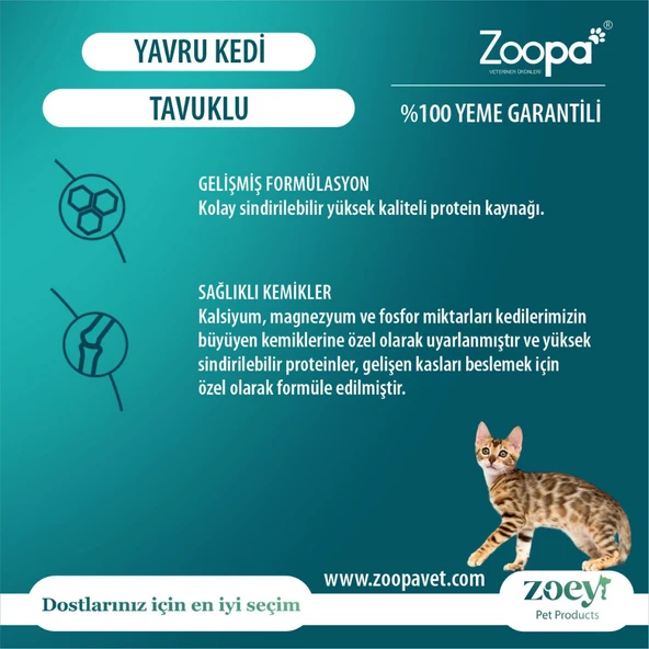 Zoey Tavuklu Yavru Kedi Maması 15 KG - Resim 2