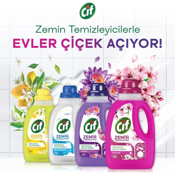 Cif Zemin Temizleyici Lotus 1500 ml - Resim 4