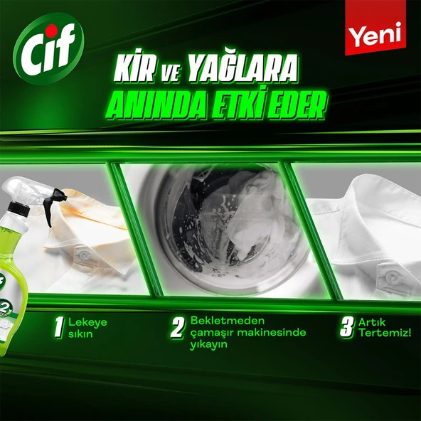 Cif Ultra Anında Etki Kir ve Yağ Çözücü 1025 ml - Resim 8