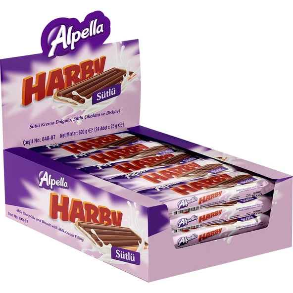 Alpella Harby Sütlü Bisküvi 25 gr 24'lü ürün görseli