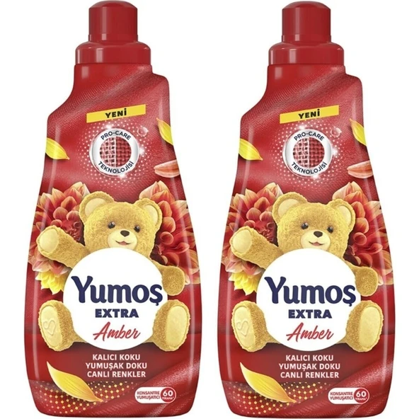 Yumoş Extra Konsantre Çamaşır Yumuşatıcısı Amber 60 Yıkama 2 x 1,44 lt ürün görseli