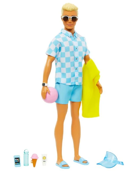 Mattel Barbie Plaj Günü Oyun Seti Ken HPL74 - Resim 2