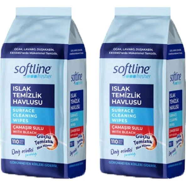 Softline Fresher Islak Temizlik Havlusu Çamaşır Sulu 108 Adet 2 Adet ürün görseli