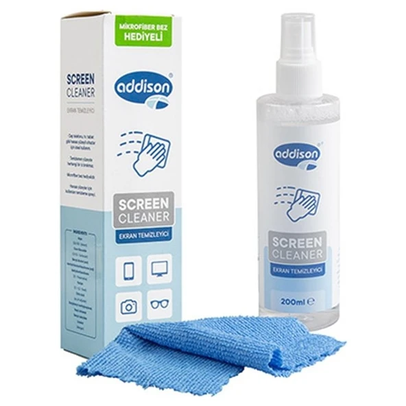 Core Bilgisayar Addison 300870 Ekran Temizleyici Sprey 200ML + Mikrofiber Bez ürün görseli