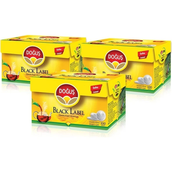 Doğuş Black Label Demlik Poşet Çay 100X3,2 gr x 3 Adet ürün görseli