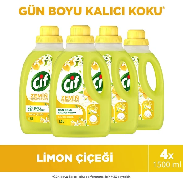 Cif Zemin Temizleyici Limon Çiçeği 1500 ml X4 ürün görseli