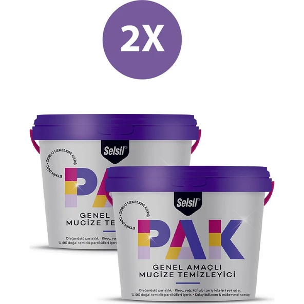 Selsil Pak Genel Amaçlı Temizleyici 500 gr x 2 ürün görseli