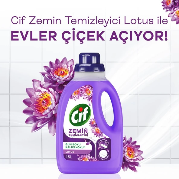 Cif Zemin Temizleyici Lotus 1500 ml - Resim 5