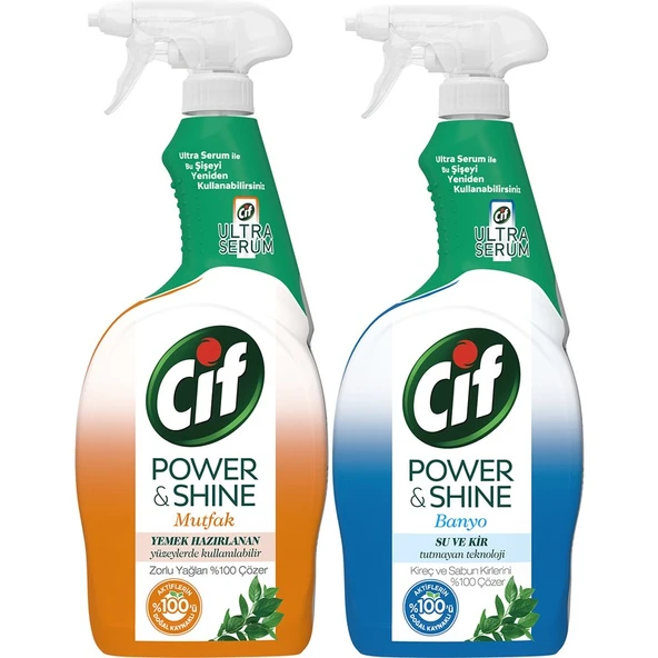 Cif Power&Shine Mutfak 750 ml + Cif Power&Shine Banyo 750 ml - Resim 2