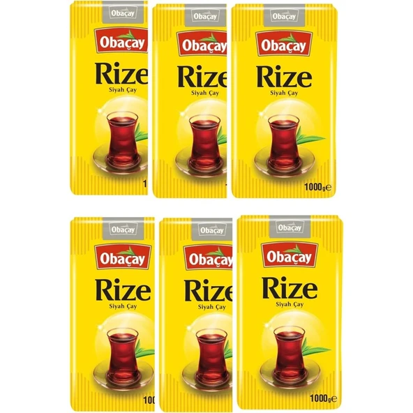 Obaçay Rize Siyah Çay 1 kg x 6 Adet ürün görseli