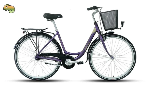 CARRARO TIFFANY 7.0 KADIN ŞEHİR BİSİKLETİ 500H KONTRA FREN 28 JANT NEX-7-V YEŞİL MOR BUKALEMUN HARDAL ürün görseli