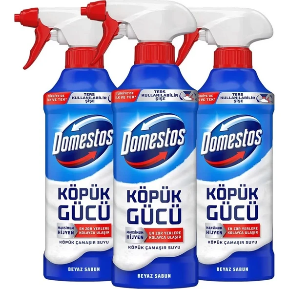 Domestos Köpük Gücü Köpük Çamaşır Suyu Beyaz Sabun 450 ml x3 - Resim 2