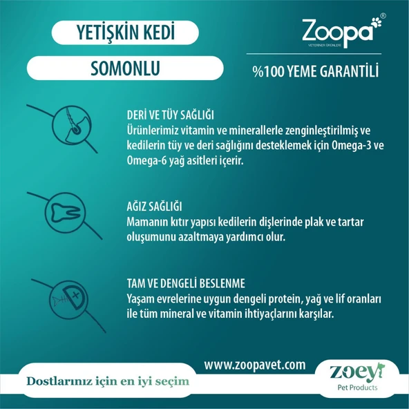 Zoey Somonlu Yetişkin Kedi Maması 15 KG - 3