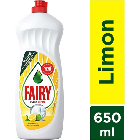 Fairy 650 ml Sıvı Bulaşık Deterjanı Limon ürün görseli