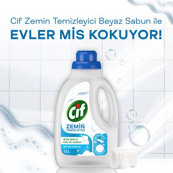 Cif Zemin Temizleyici Beyaz Sabun 1500 ml - Resim 6