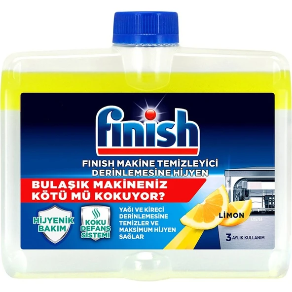 Finish Bulaşık Makinesi Hijyen Temizleyici 250 ml Limon ürün görseli