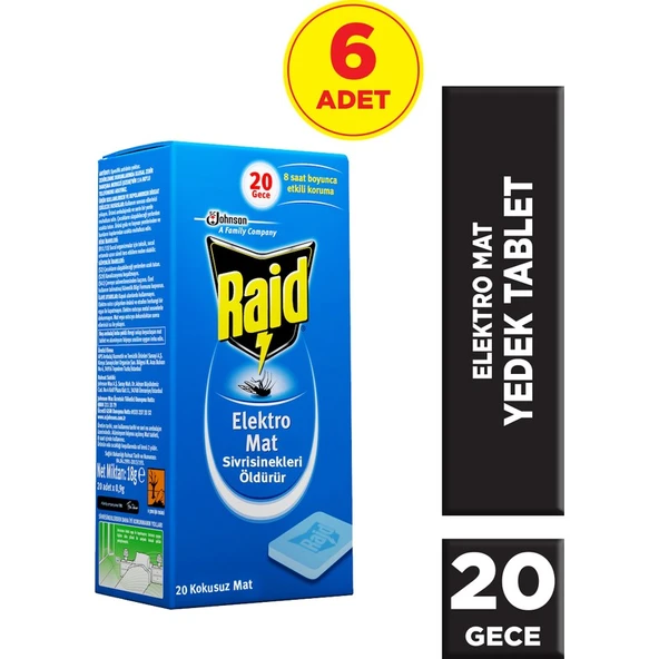 Raid Elektro Mat Yedek 20'li 6'lı ürün görseli