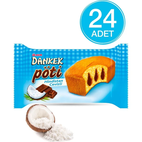 Ülker Dankek Pöti Muffin Kek Hindistan Cevizli 35 gr 24'Lü Set ürün görseli
