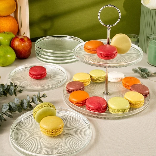 Fecra Loren 7 Parça Servis ve Sunum Seti Natürel - 8