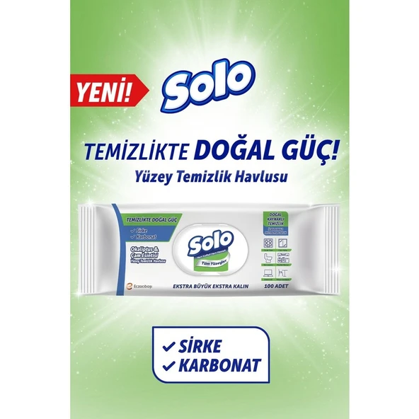 ASF Store Solo Yüzey Temizleyici Havlu Okaliptus Cam Esintisi 100'LÜ 12 Adet - Resim 2