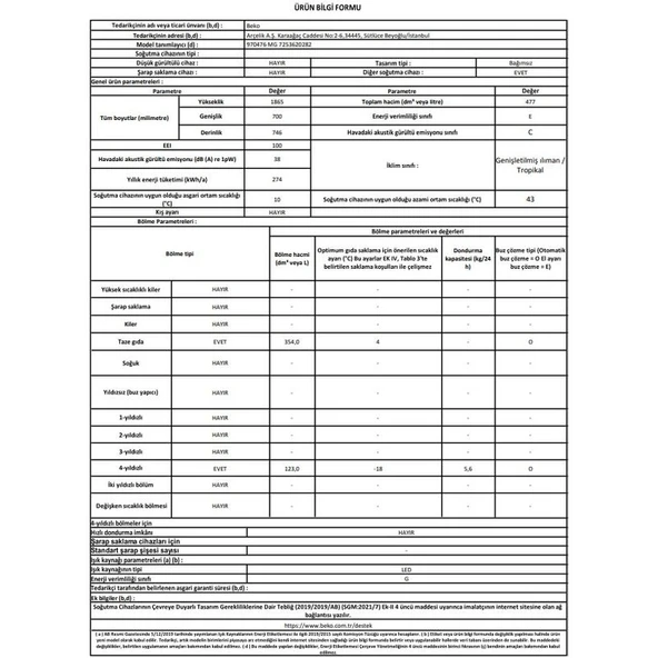 Beko 970476 Mg Nofrost Gri Buzdolabı - 5