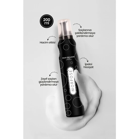 Morfose Extra Strong Saç Köpüğü 200 ml - Resim 2