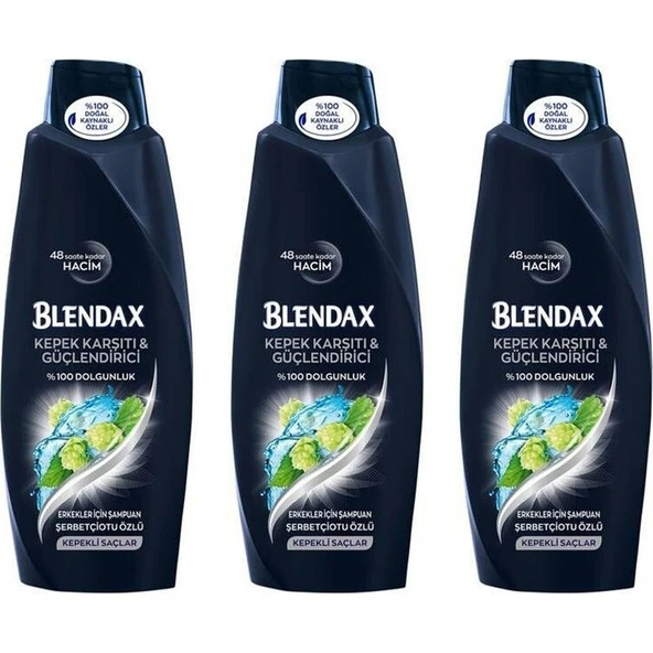 Blendax Blendax men Kepeğe Karşı Etkili Doğal Kil Özlü Şampuan 500 ml 8690572805695 (3 Adet) ürün görseli