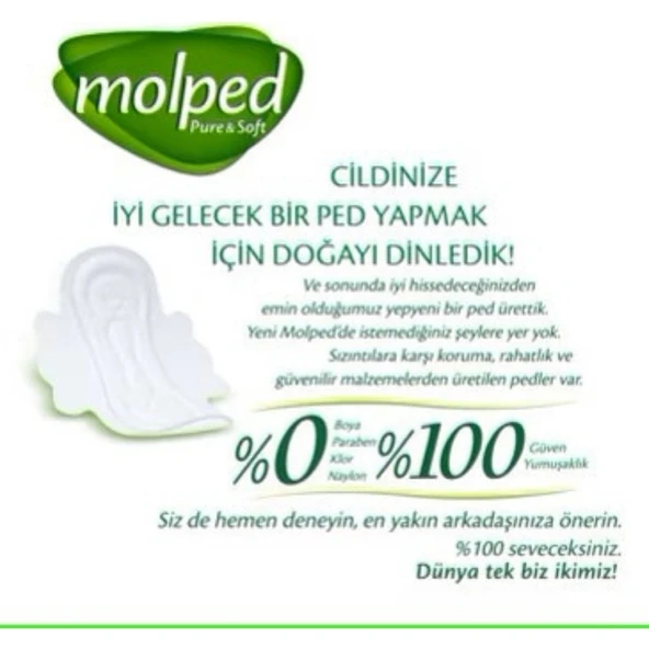 Molped Pure & Soft Süper Eko Normal 24'lü 5 Adet - Resim 3