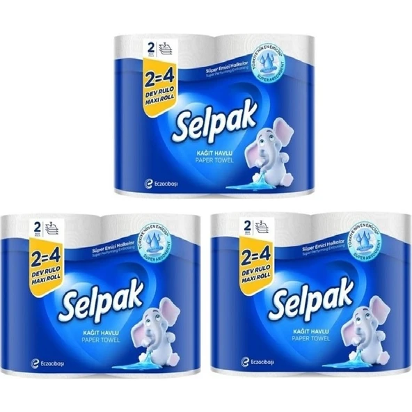 Selpak Kağıt Havlu 6 Dev Rulo ürün görseli