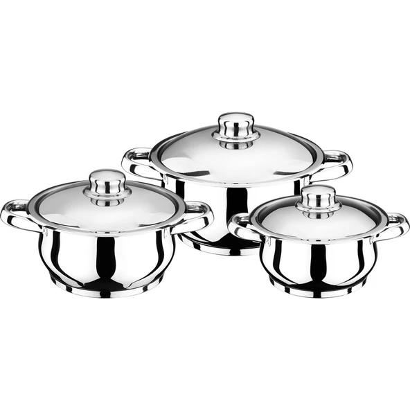 Akdeniz 6 Parça Güveç Set Metal Kapak Tencere Seti ürün görseli