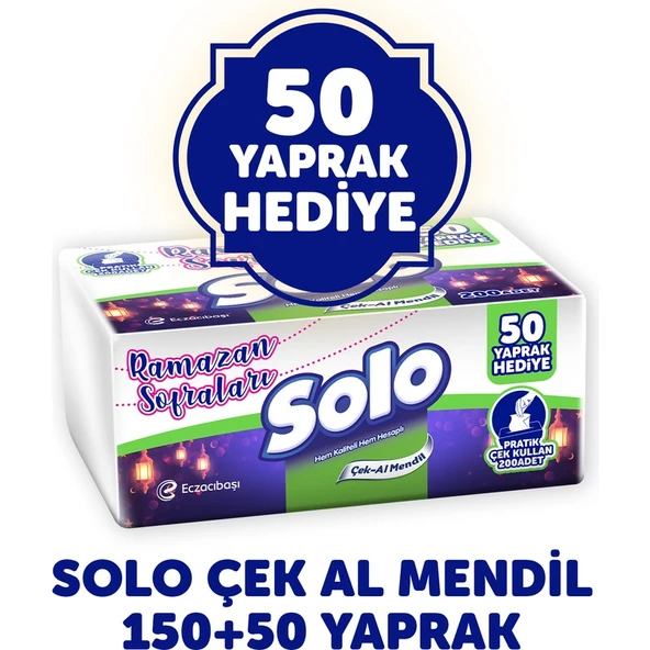 Solo 12'li Çek- Al Kağıt Mendil (1800 Yaprak +600 Yaprak ) - Resim 2