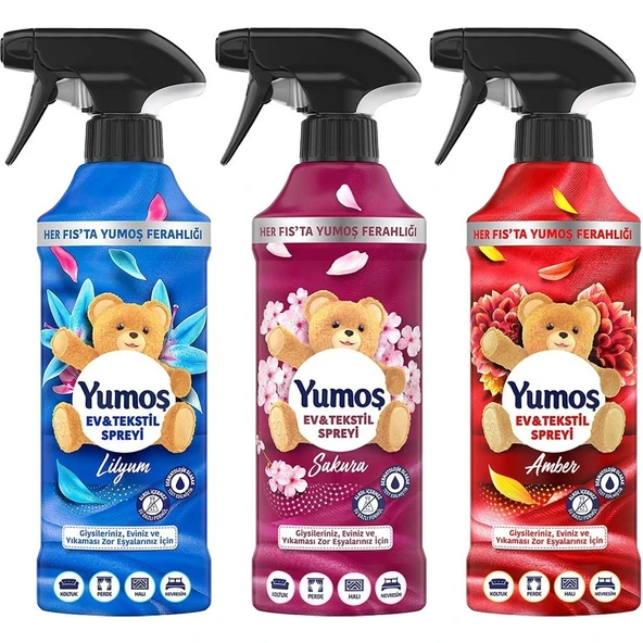 Yumoş Sprey Amber 450 ml x 1 Sakura Sprey 450 ml X1 Lilyum Sprey 450 Mlx1 - 2