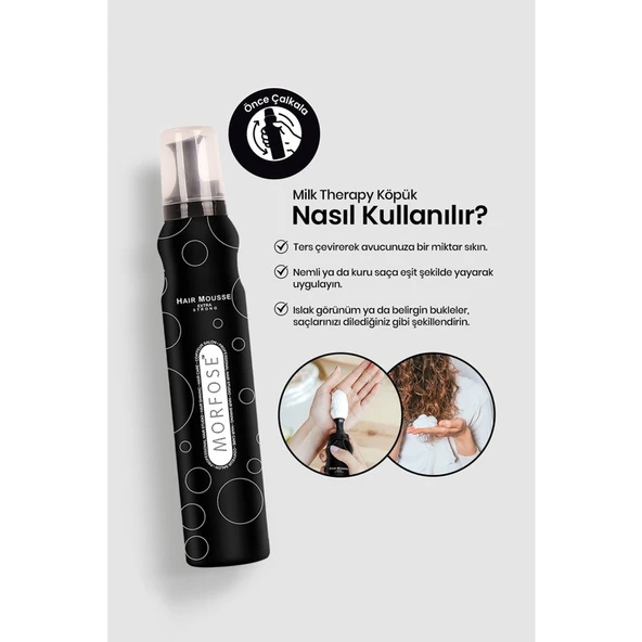 Morfose Extra Strong Saç Köpüğü 200 ml - Resim 3