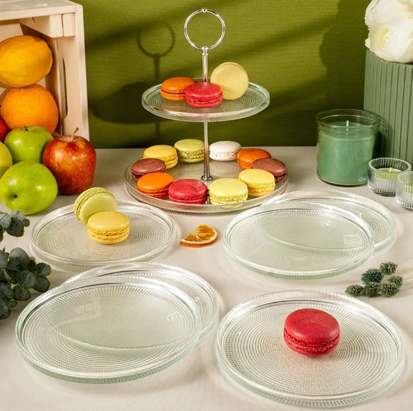 Fecra Loren 7 Parça Servis ve Sunum Seti Natürel - 5