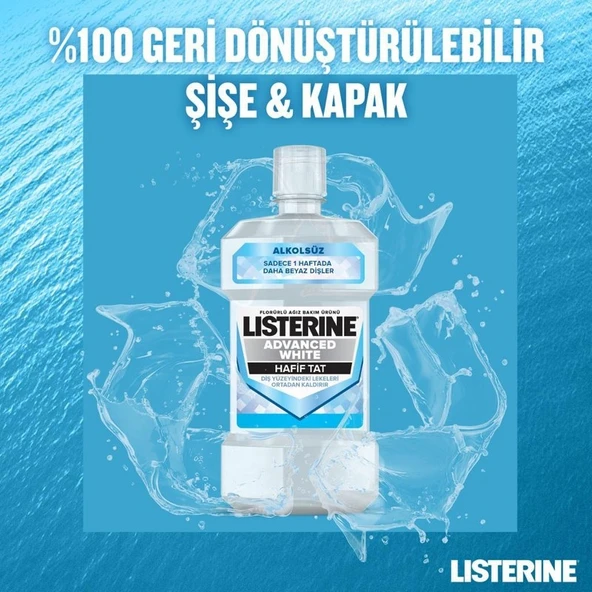 Listerine 500+250 Advanced White Hafif Tat X 2 - Resim 6