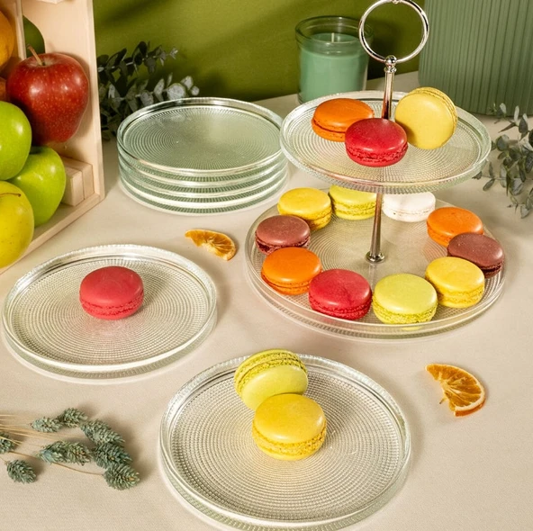 Fecra Loren 7 Parça Servis ve Sunum Seti Natürel - 4