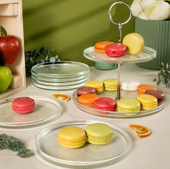 Fecra Loren 7 Parça Servis ve Sunum Seti Natürel - 7