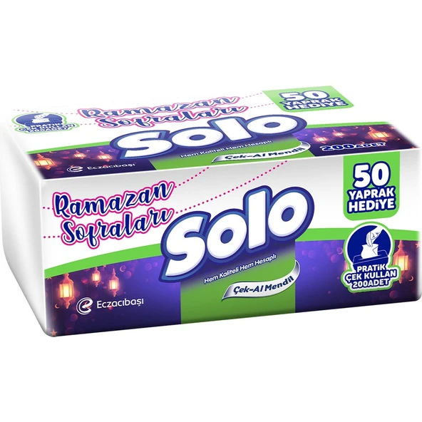 Solo 12'li Çek- Al Kağıt Mendil (1800 Yaprak +600 Yaprak ) - Resim 3