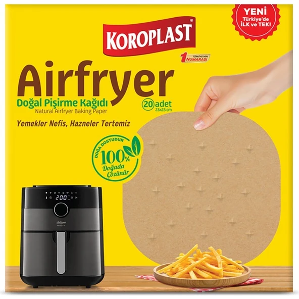 Koroplast Airfryer Doğal Pişirme Kağıdı 20'li ürün görseli