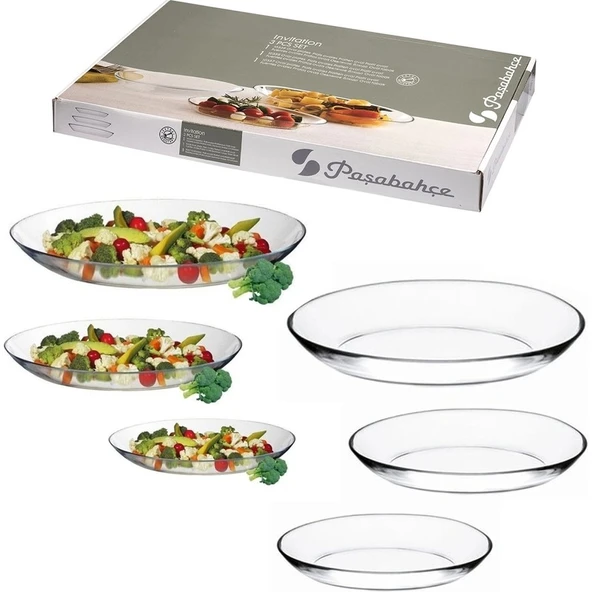 Paşabahçe 96501 Invitation 3'lü Oval Tabak Set