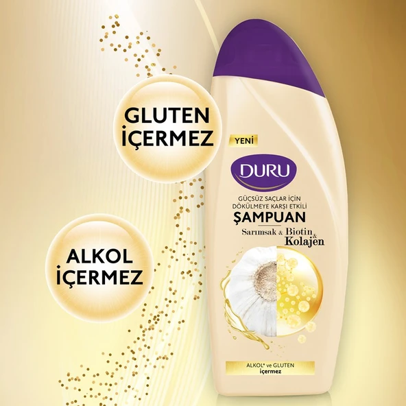 Duru Sarımsak&Biotin& Dökülmeye Karşı Etkili Şampuan 3x500 Ml - Resim 2