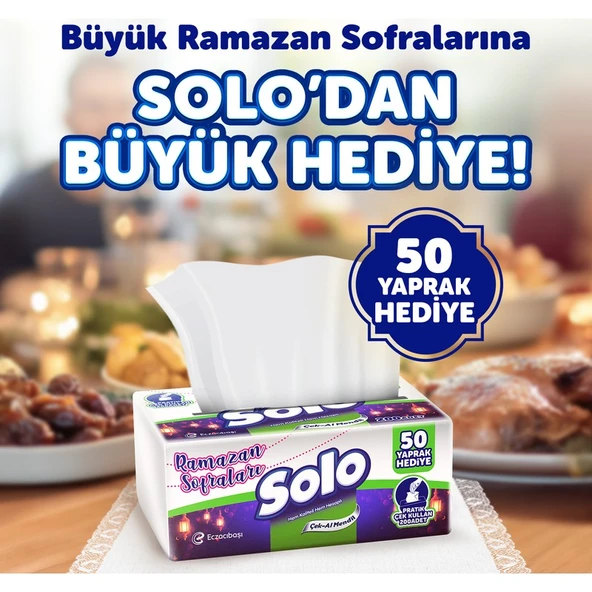 Solo 12'li Çek- Al Kağıt Mendil (1800 Yaprak +600 Yaprak ) - Resim 4