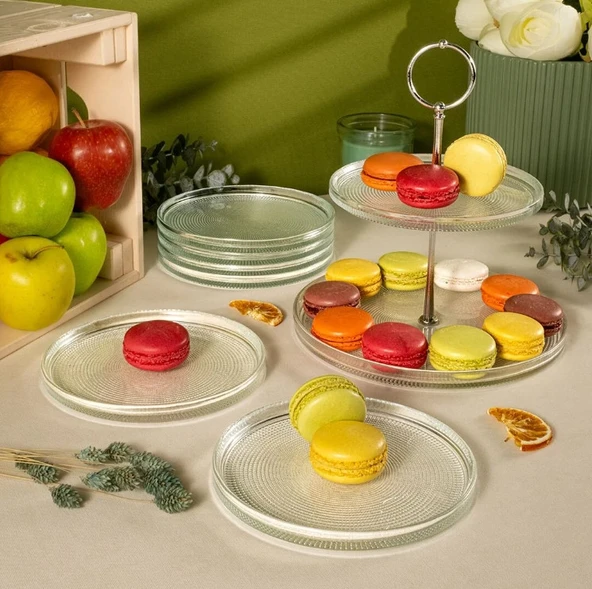 Fecra Loren 7 Parça Servis ve Sunum Seti Natürel - 6