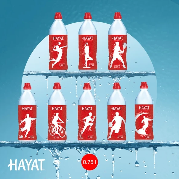 Hayat Sporcu Kapak Su 12X750 ml - Resim 7
